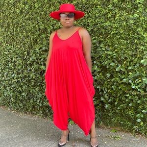 KATE HAREM RED JUMPSUIT